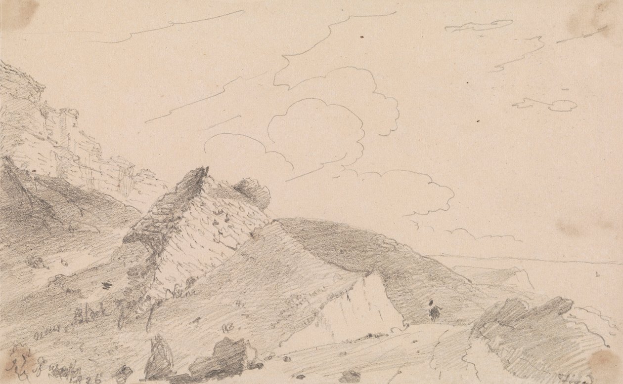 Blackgang Chine, Wight Adası yakınında by Capt. Thomas Hastings