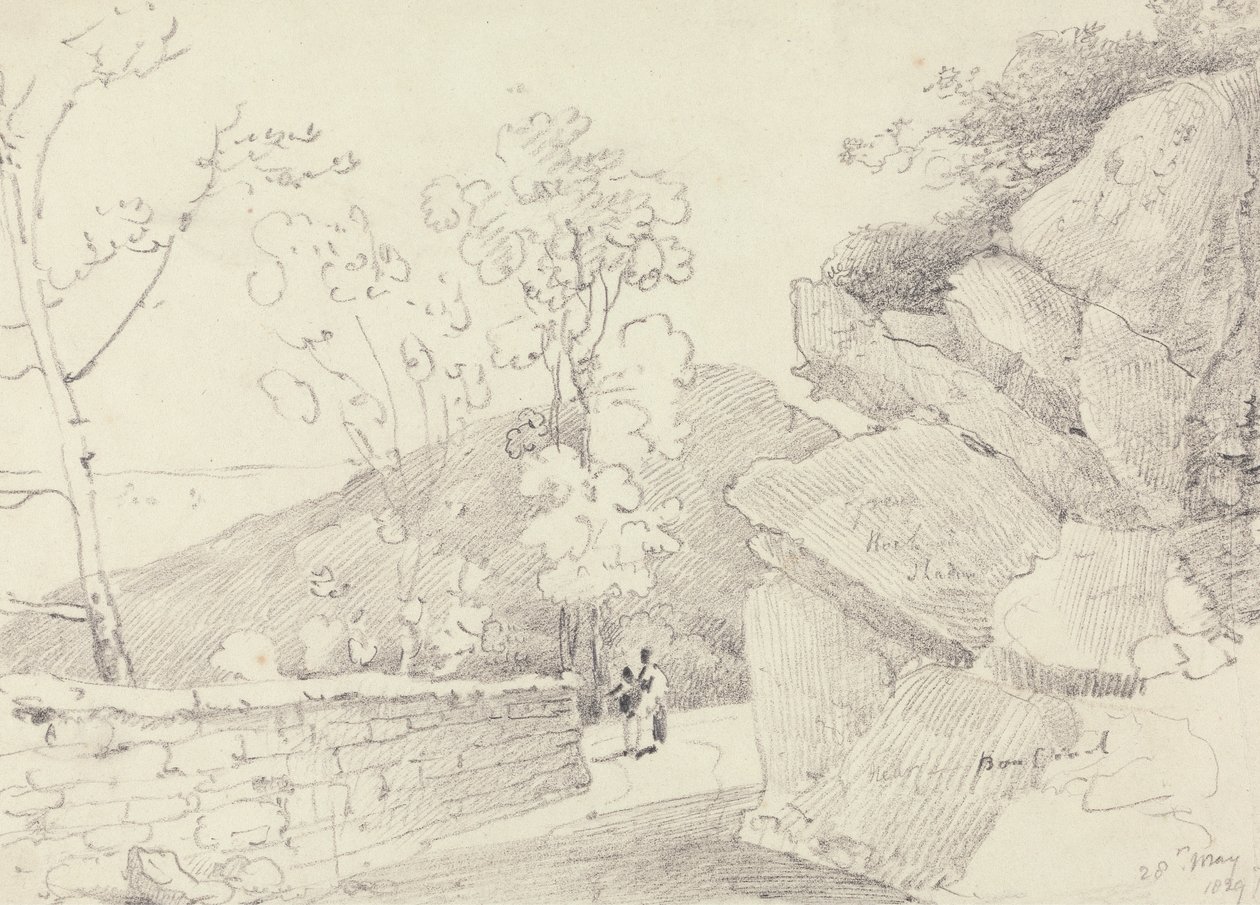Bonchurch yakınlarında, Wight Adası, 28 Mayıs 1829 by Capt. Thomas Hastings
