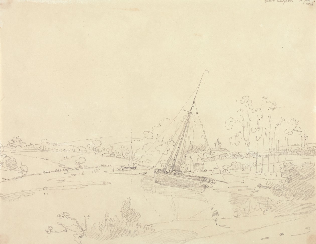 Newport yakınlarında, 30 Temmuz 1826 by Capt. Thomas Hastings