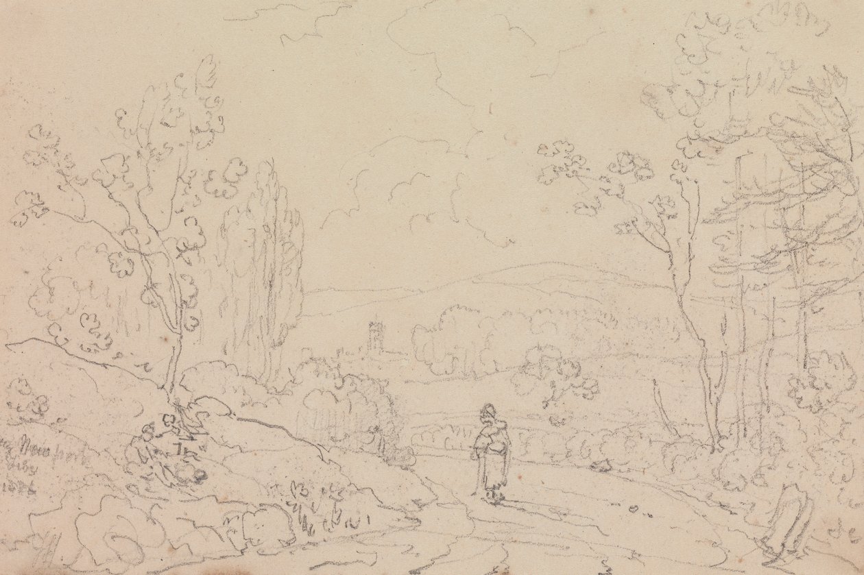 Newport yakınlarında, Wight Adası, Şubat 1826 by Capt. Thomas Hastings