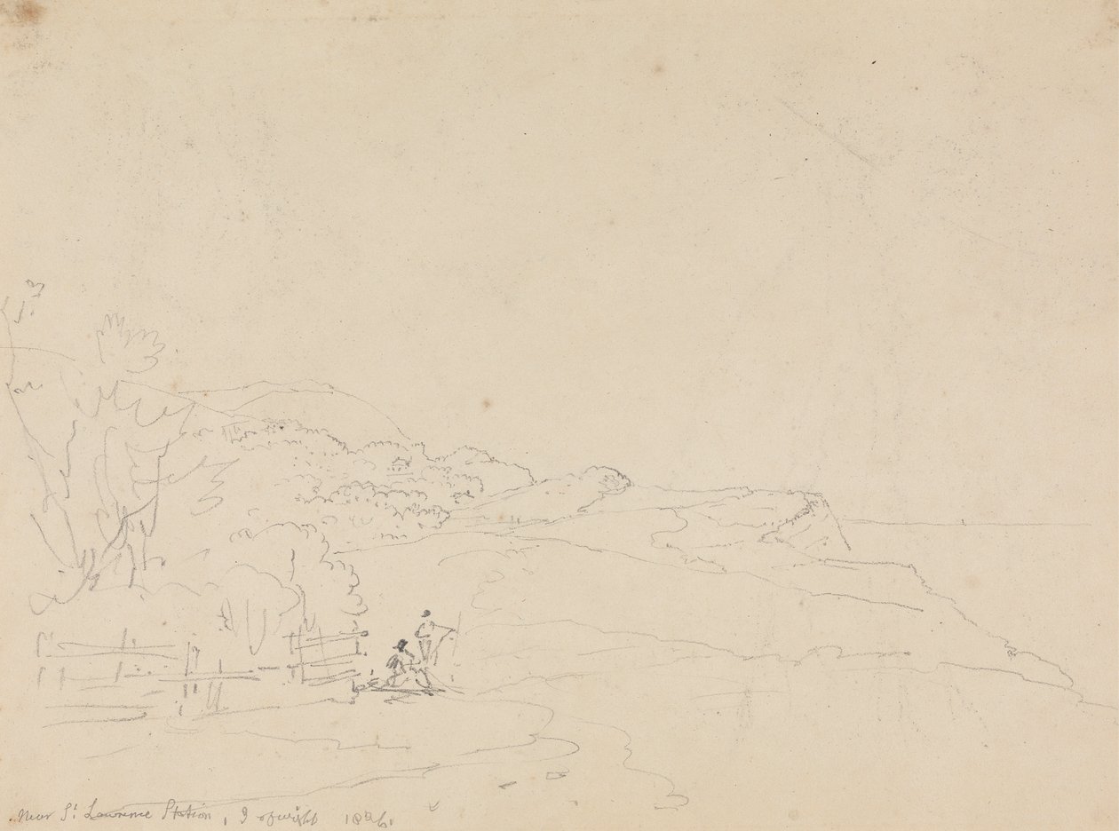 Saint Lawrence İstasyonu yakınında, Wight Adası by Capt. Thomas Hastings