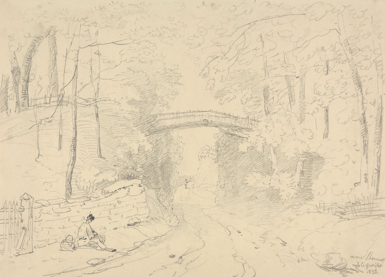 Shorwell yakınlarında, Wight Adası by Capt. Thomas Hastings