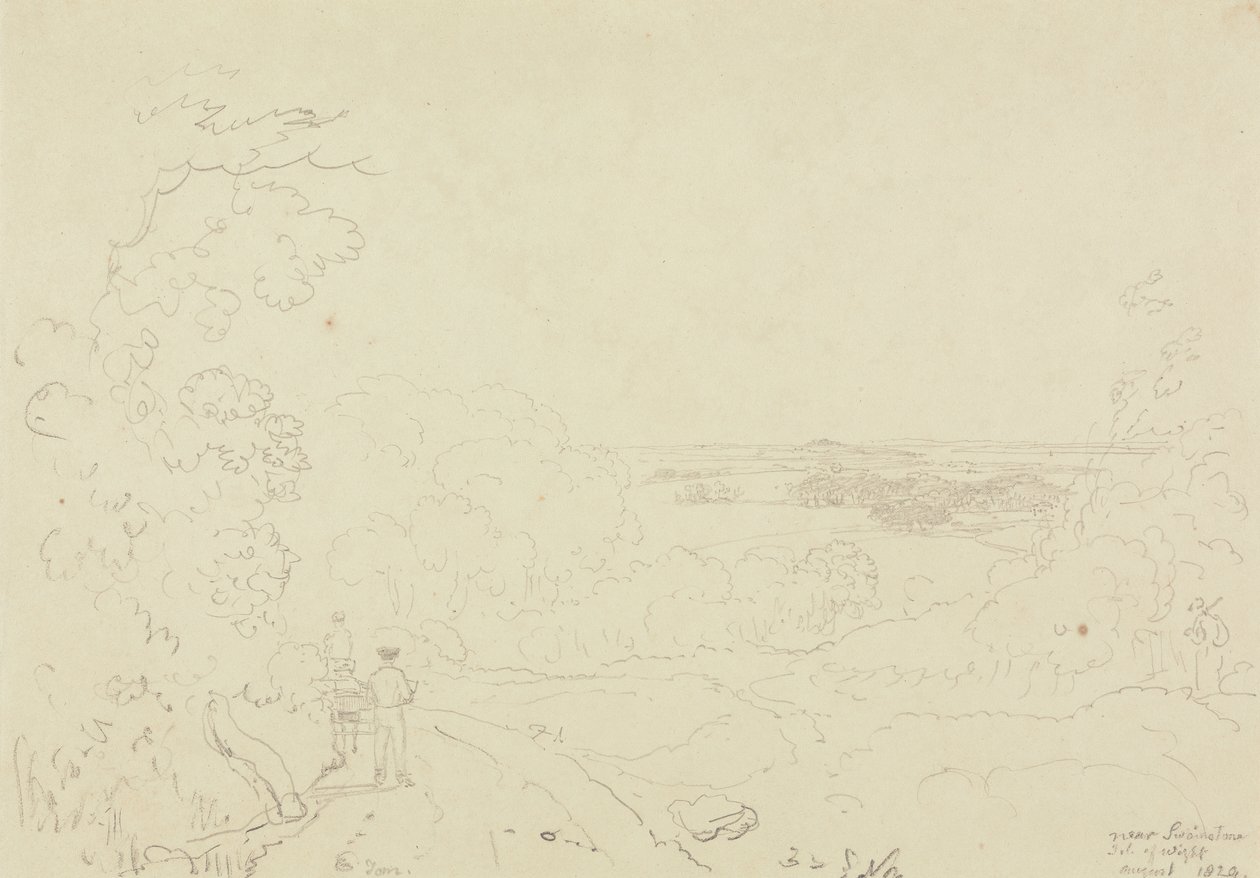 Swainstone yakınlarında, Wight Adası, Ağustos 1829 by Capt. Thomas Hastings
