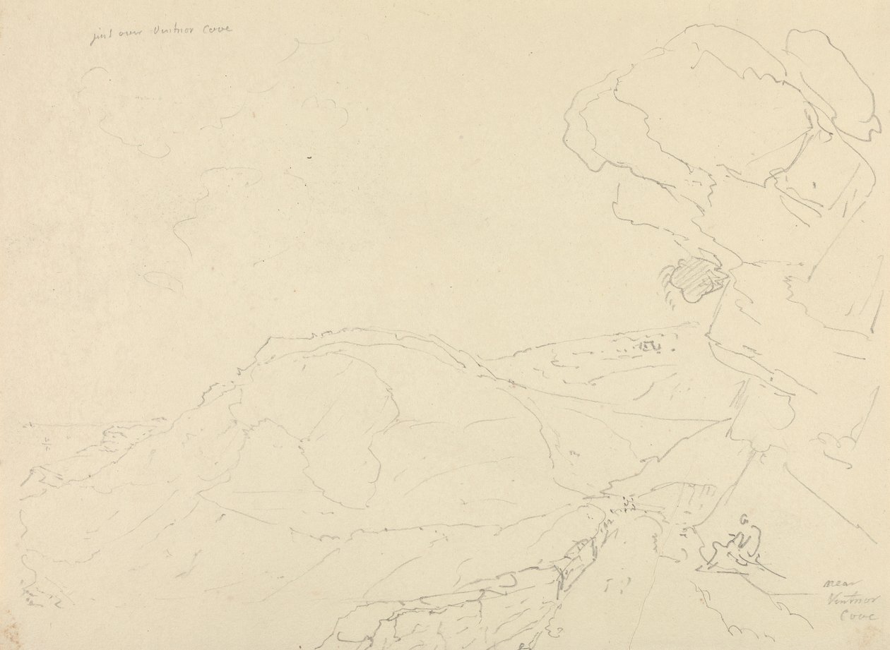 Ventnor Koyu yakınlarında, Wight Adası by Capt. Thomas Hastings