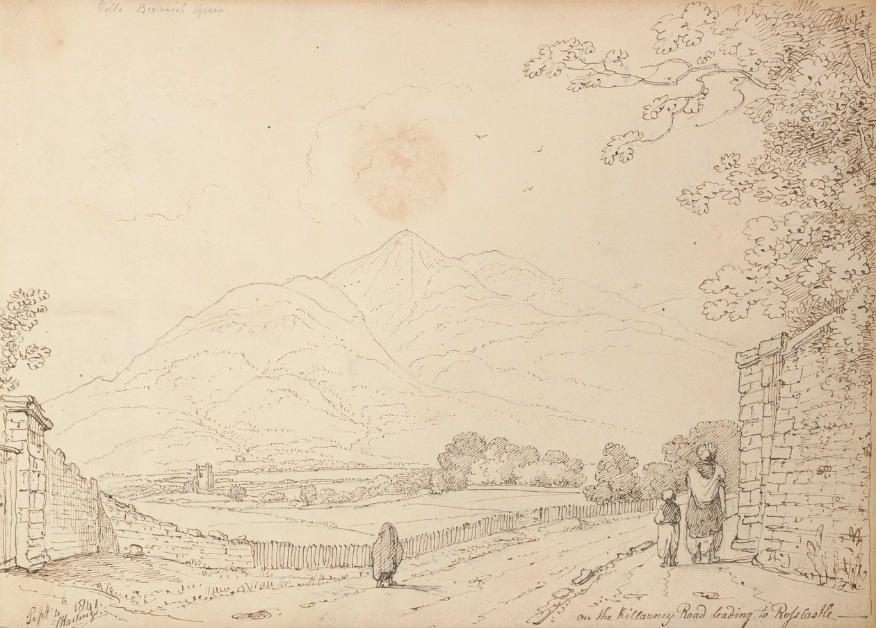 Ross Kalesi'ne Giden Killarney Yolunda, 4 Eylül 1841 by Capt. Thomas Hastings