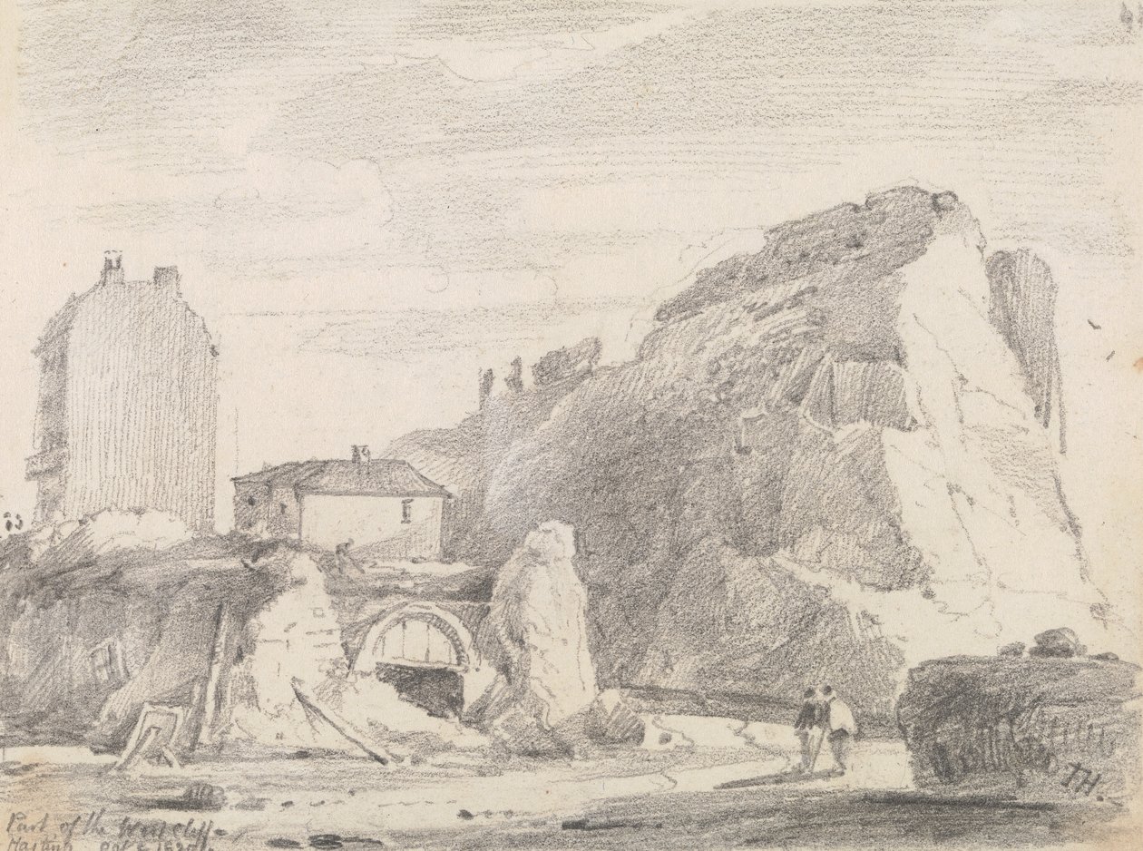 West Cliff'in bir parçası, Hastings, 8 Ekim 1820 by Capt. Thomas Hastings