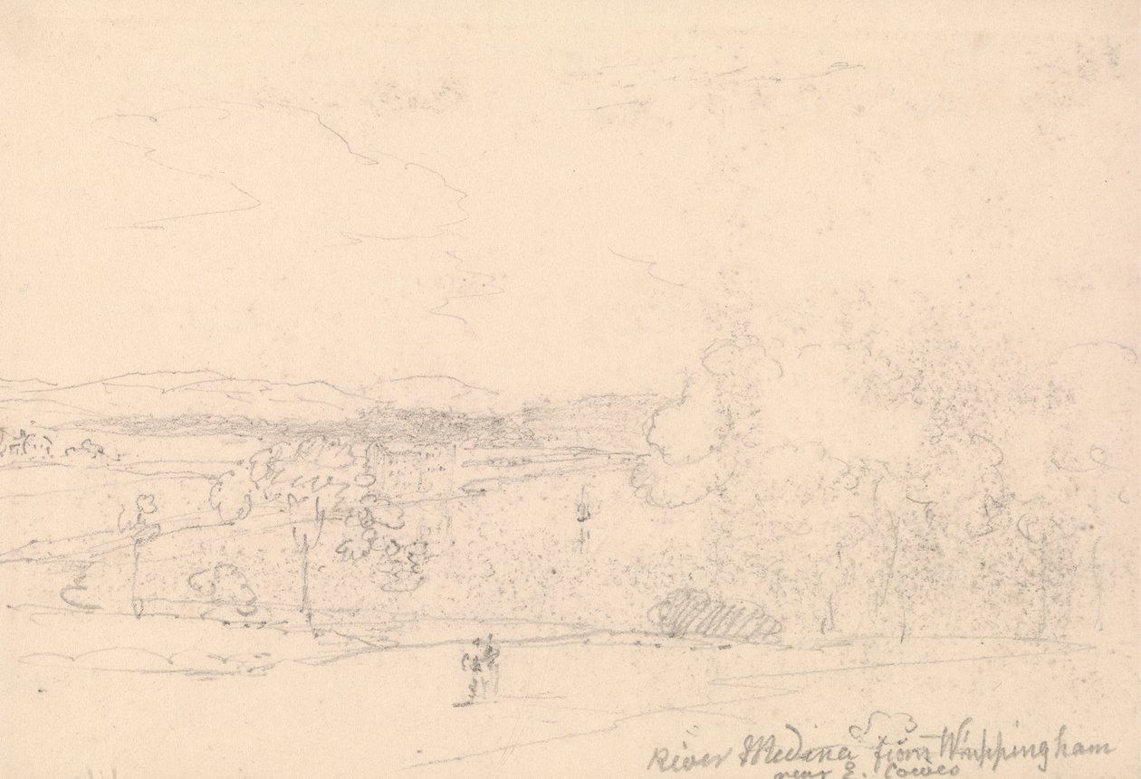 East Cowes yakınlarındaki Whippingham'dan Medina Nehri by Capt. Thomas Hastings