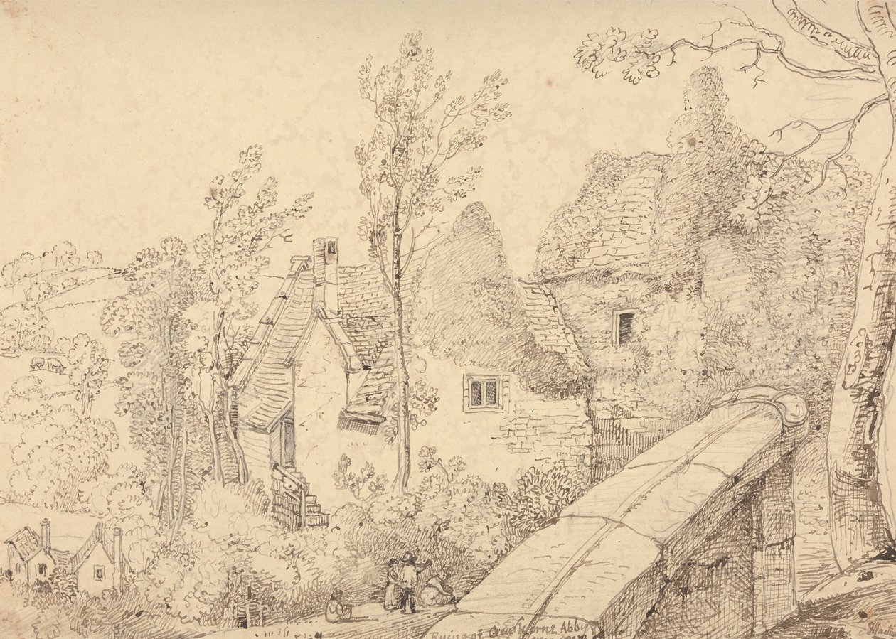Crewkerne Manastırı Harabeleri, Mayıs 1833 by Capt. Thomas Hastings