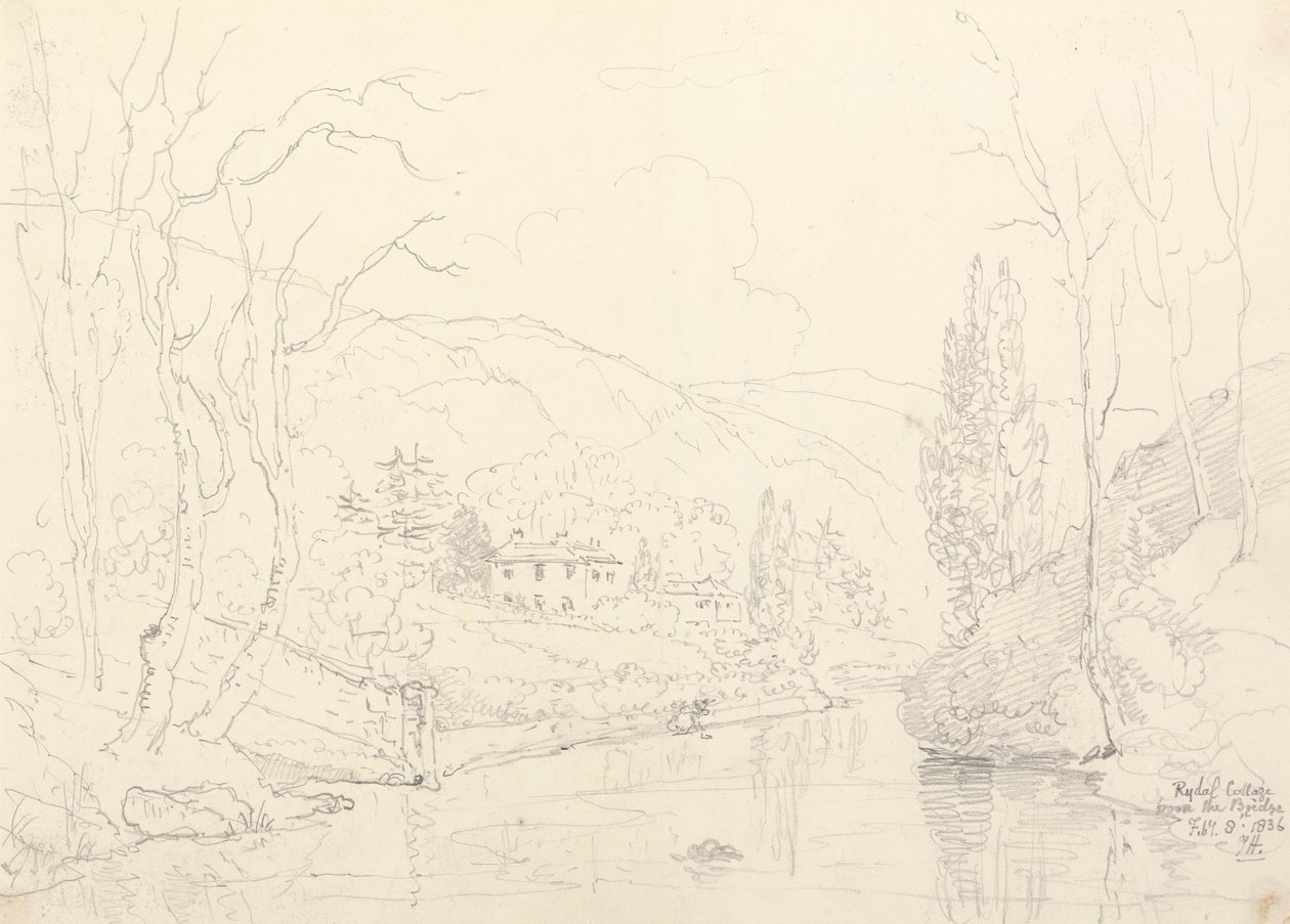 Köprüden Rydal Kulübesi, 8 Şubat 1836 by Capt. Thomas Hastings
