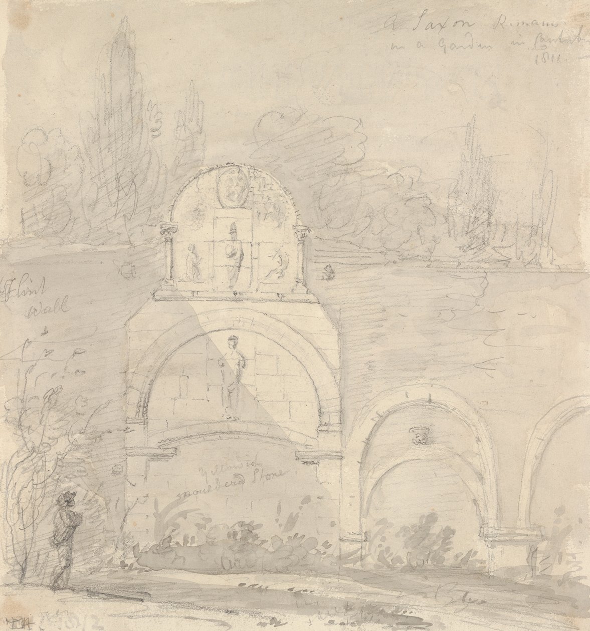 Canterbury'deki Bir Bahçede Sakson Kalıntıları by Capt. Thomas Hastings