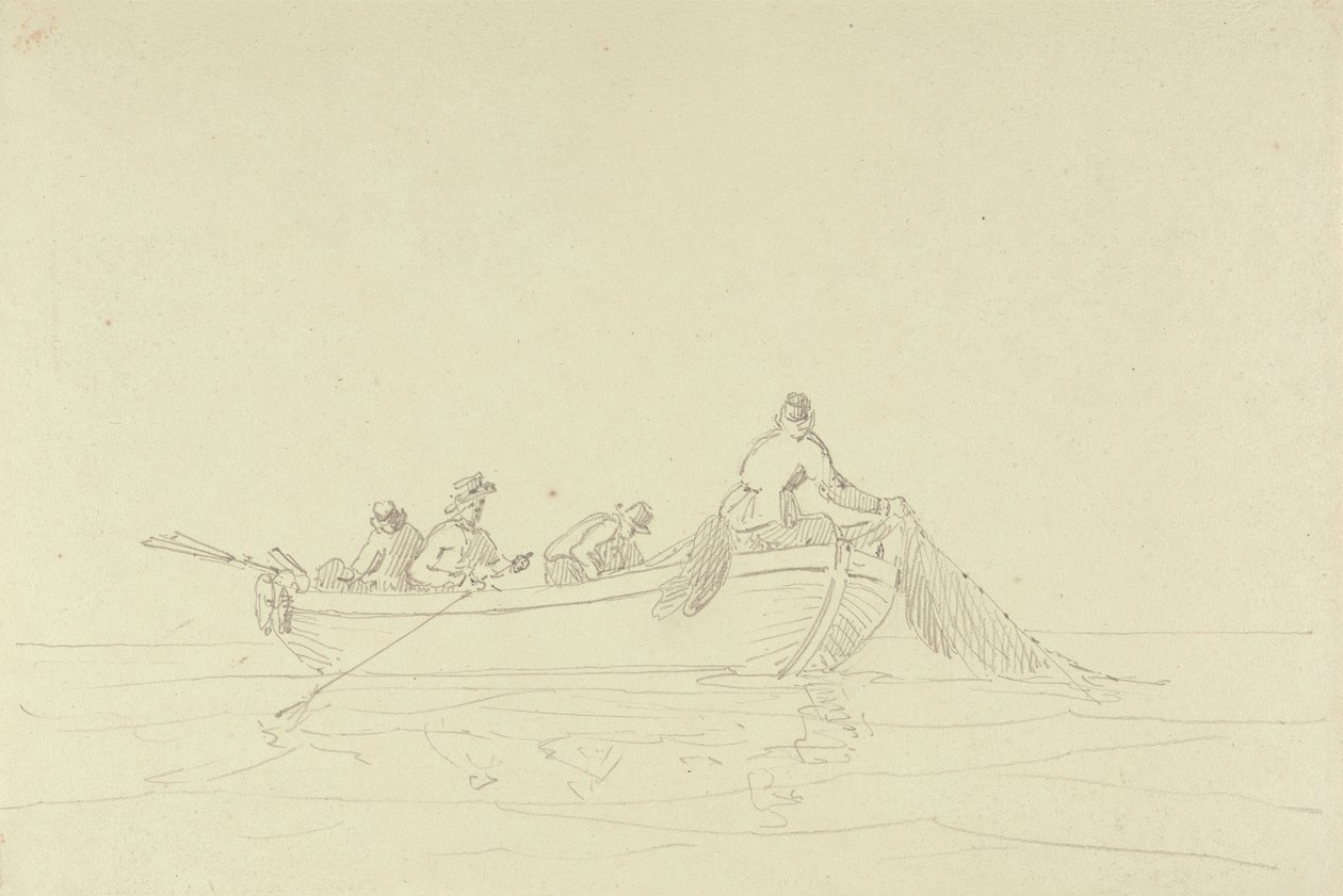 Bir Teknede Balıkçılar Taslağı by Capt. Thomas Hastings