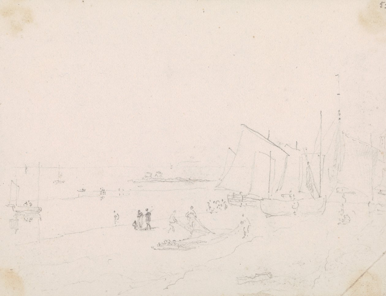 Bir Plaj Sahnesinin Taslağı, Hastings by Capt. Thomas Hastings