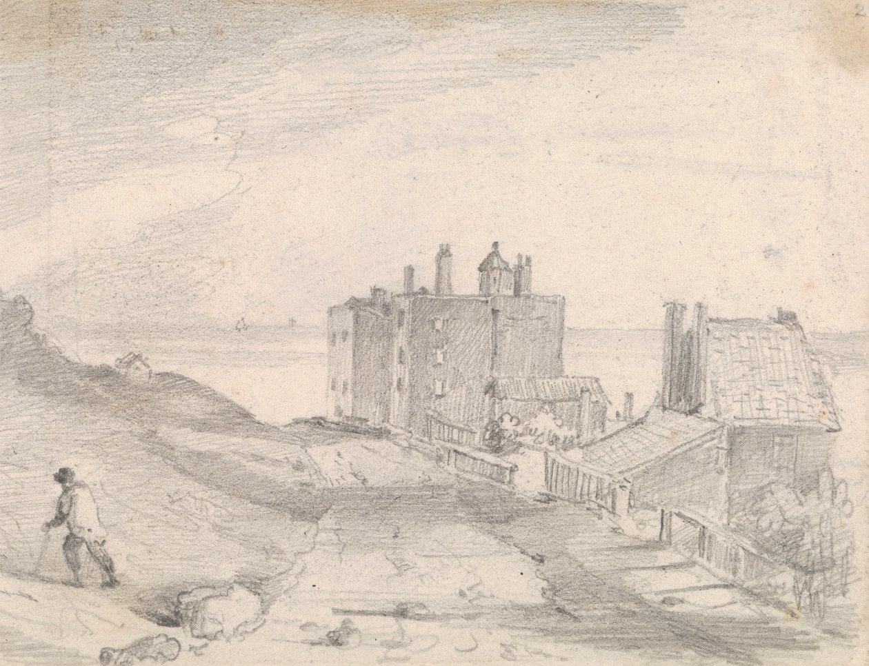 Bir Cliffside Yolu ve Binalarının Taslağı, Hastings by Capt. Thomas Hastings