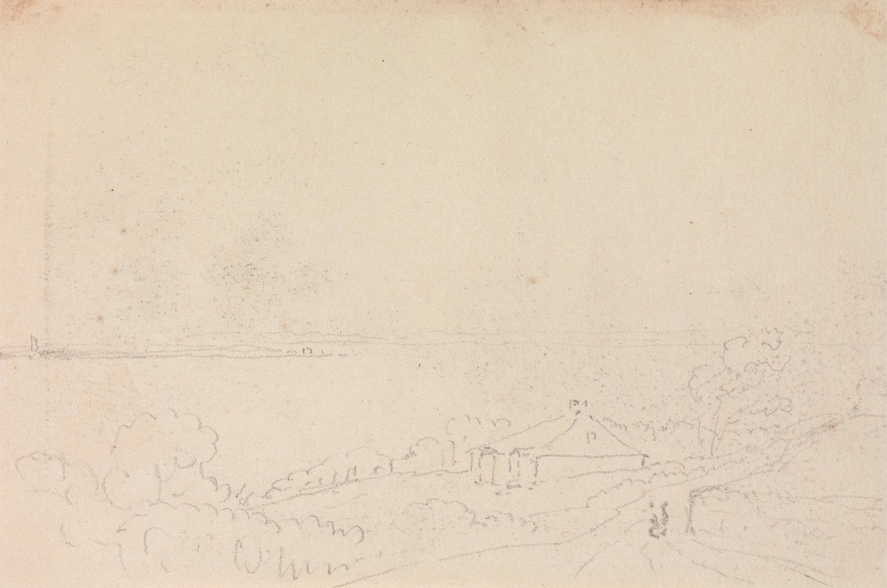 Kıyıya Yakın Bir Kulübe Taslağı by Capt. Thomas Hastings