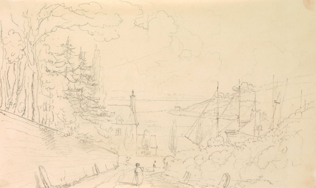 Demirlemiş Gemilerle Kıyıya İnen Bir Yolun Taslağı by Capt. Thomas Hastings