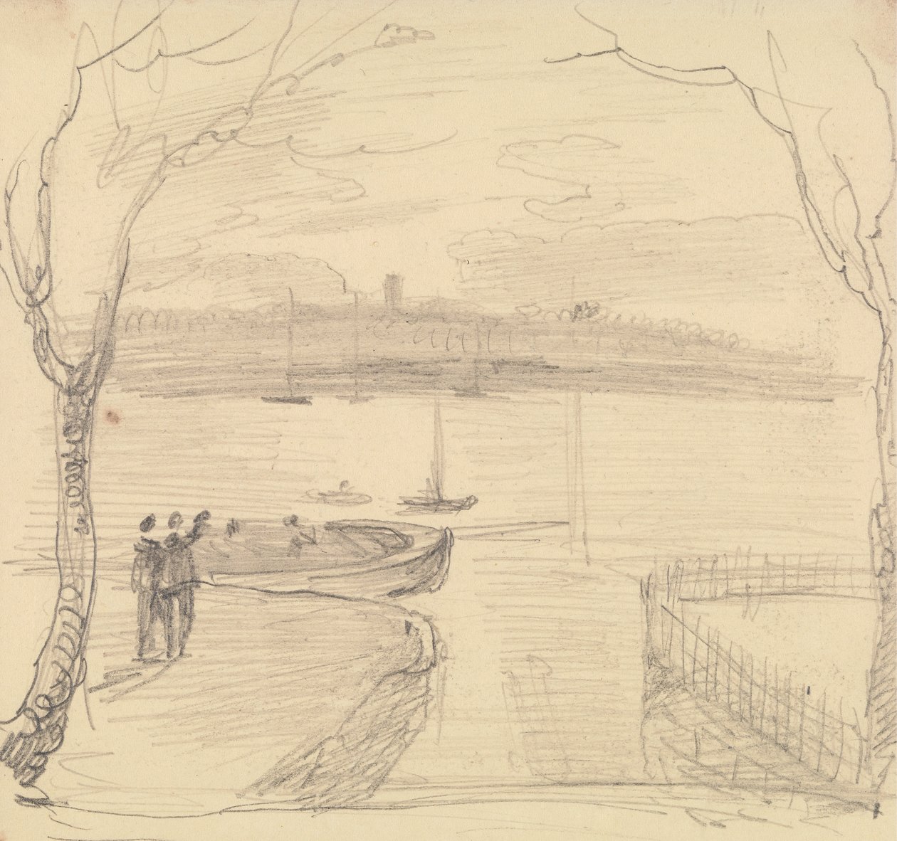 Uzaktaki Doğu İnekleri, Batı İneklerinden Kabataslak Görünüm by Capt. Thomas Hastings