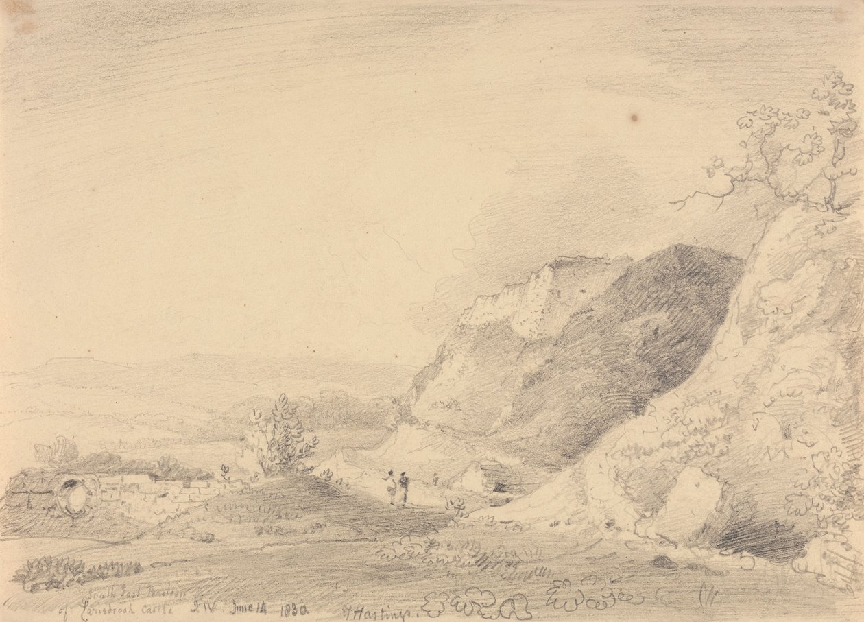 Carisbrooke Kalesi'nin Güney Doğu Burcu, 14 Haziran 1830 by Capt. Thomas Hastings
