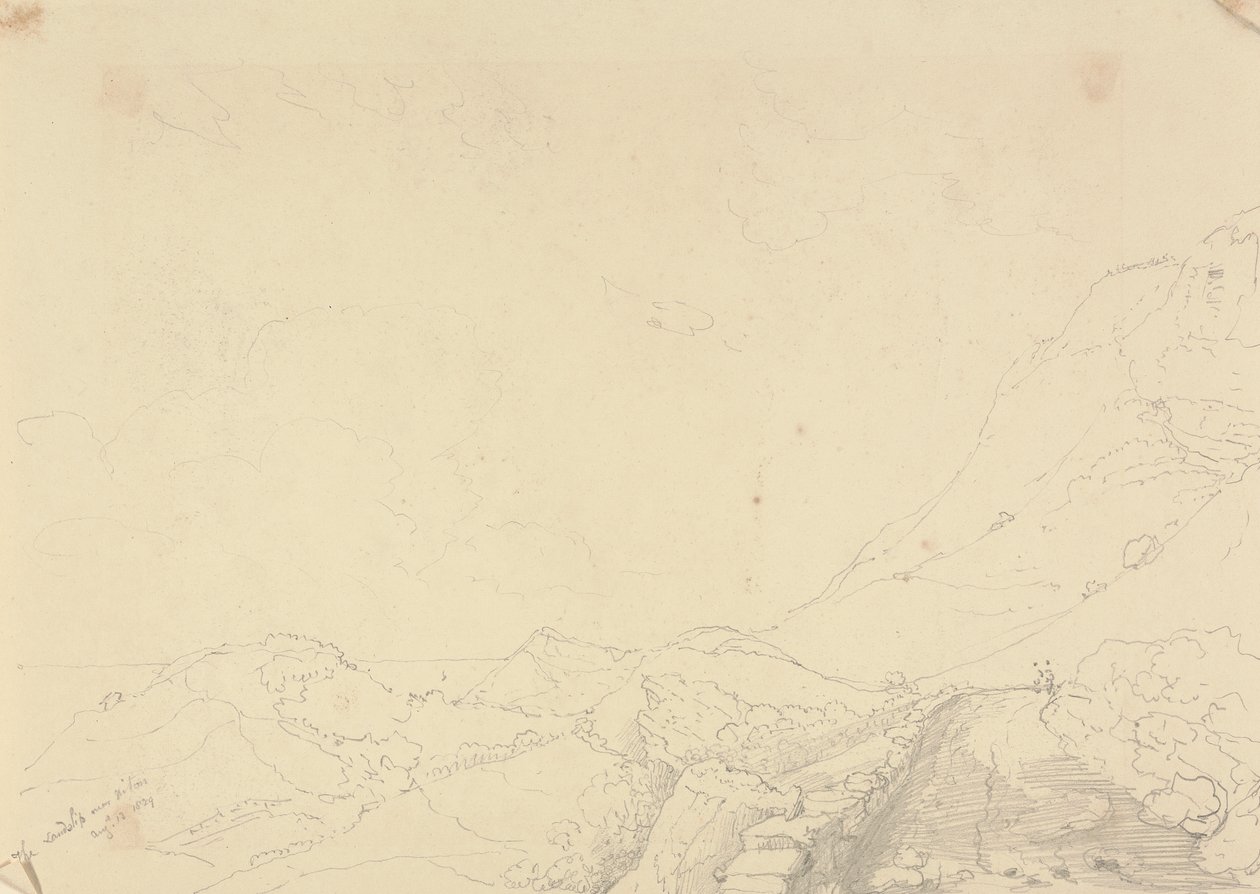 Niton Üzerinde Heyelan, 13 Ağustos 1829 by Capt. Thomas Hastings