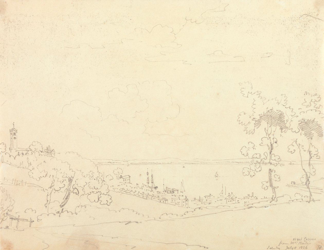 Bayan Baily's'den West Cowes, 8 Temmuz 1826 by Capt. Thomas Hastings