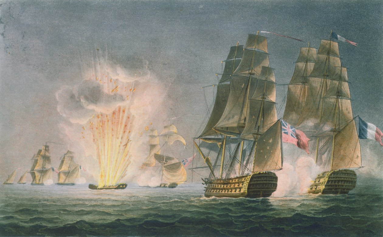 Rivoli'nin Ele Geçirilmesi, 22 Şubat 1812, T. Sutherland tarafından J. Ralfe tarafından 'Büyük Britanya'nın Deniz Kronolojisi' için kazınmış, 1820'de yayınlandı by Captain John William Andrew