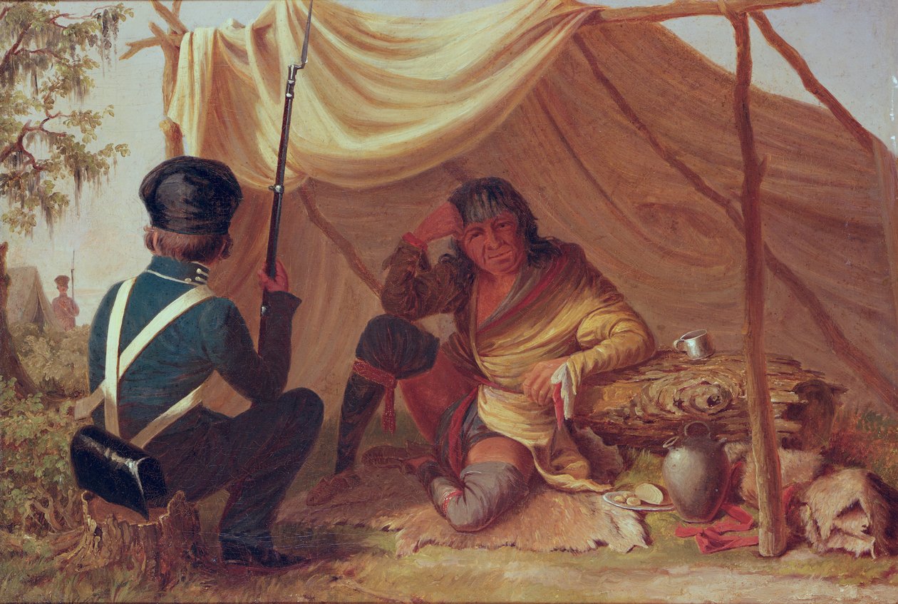 Osceola Esaret Altında, c.1837 by Captain Seth Eastman