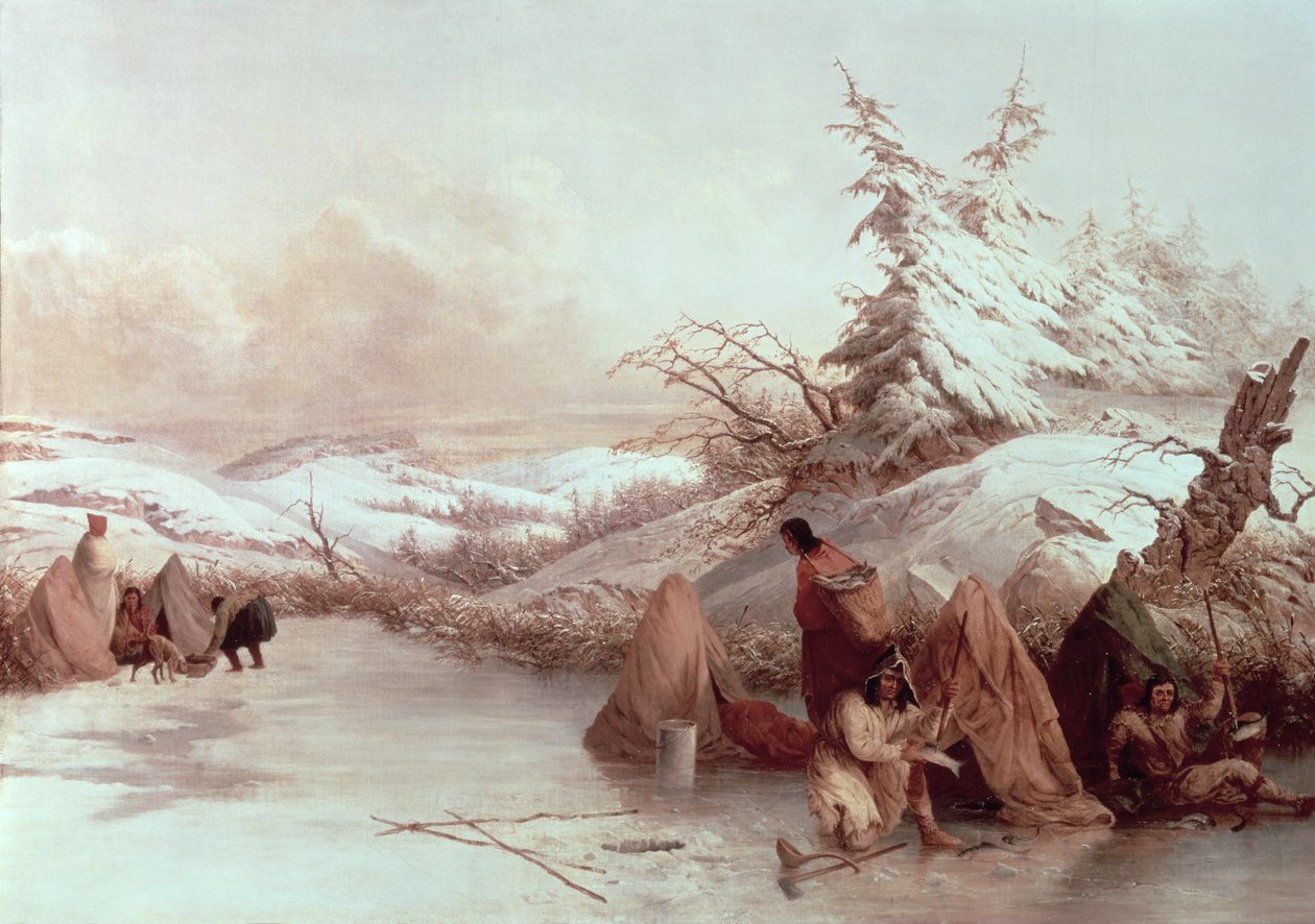 Kışın Mızraklı Balık by Captain Seth Eastman