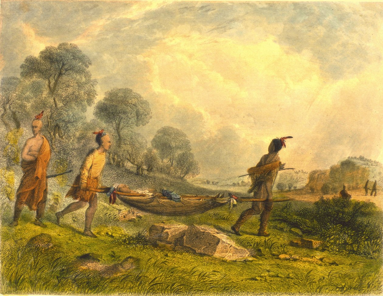 Yaralıların Nakli, 1853 by Captain Seth Eastman