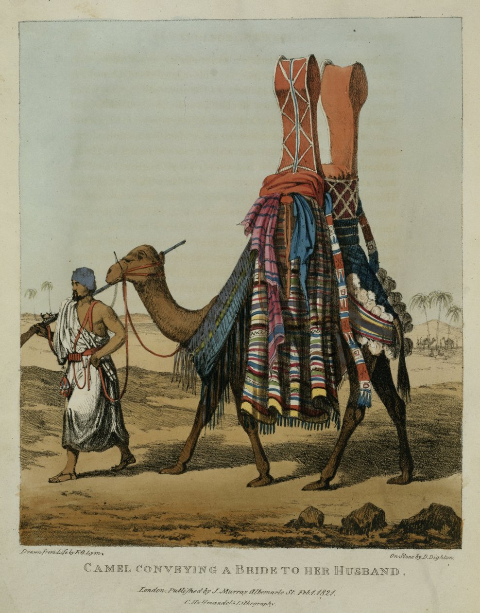 Bir Gelini Kocasına Taşıyan Deve, Denis Dighton (1792-1827) tarafından 