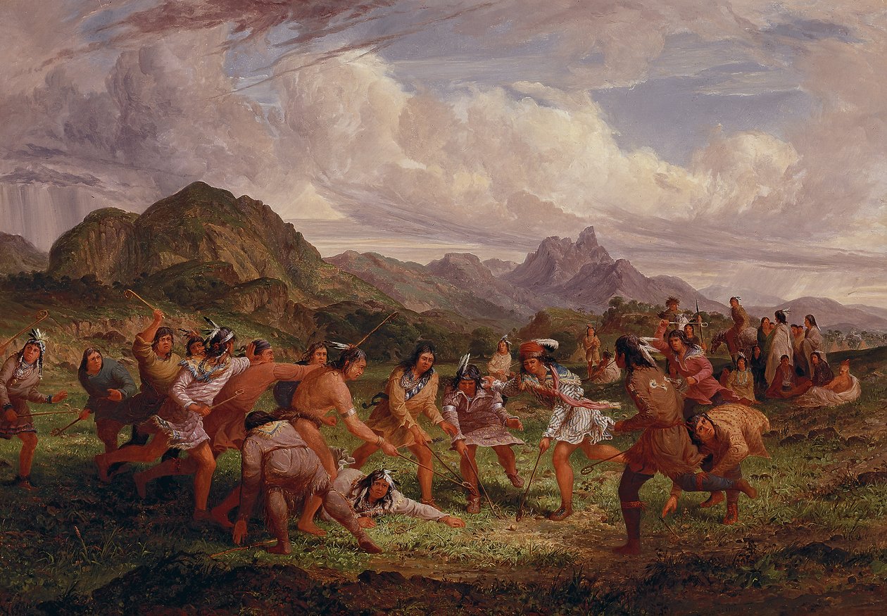 Siyu Kızılderilileri Arasında Top Oynama, 1851 by Captain Seth Eastman