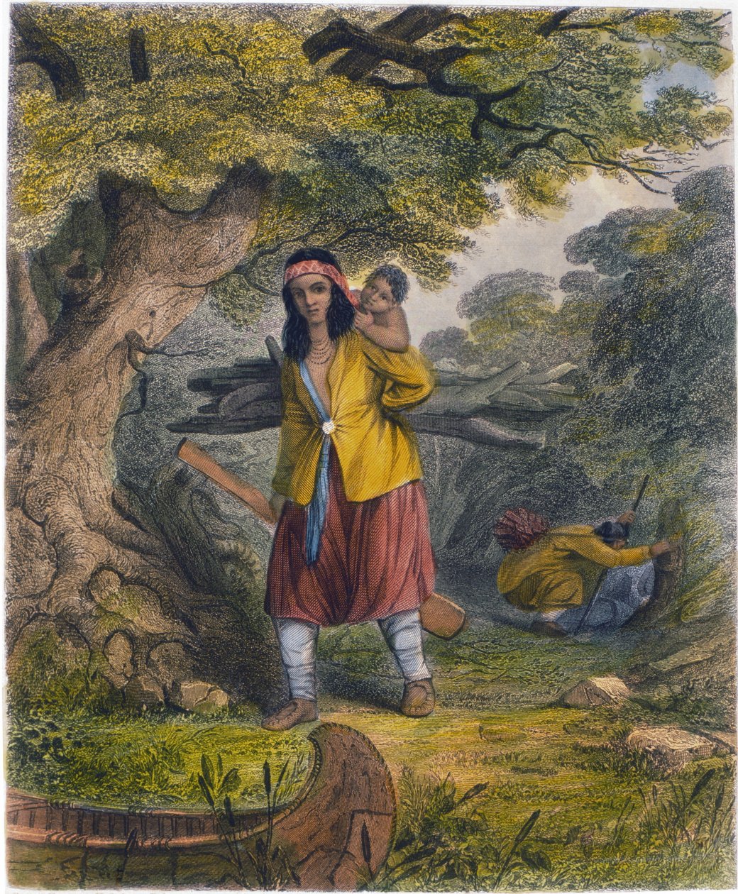 Yakıt Bulan Hintli Kadınlar, 1853 by Captain Seth Eastman
