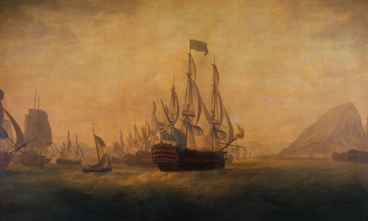 Amiral Lord Howe tarafından Cebelitarık Rölyef by Captain William Elliott