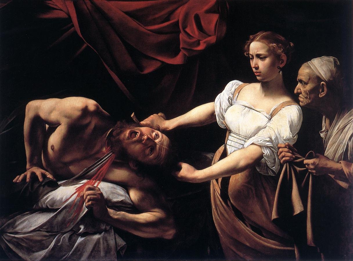 Judith Heading HolofernesnFrancais : Judith başını kesen Holophernen by Michelangelo Merisi Caravaggio