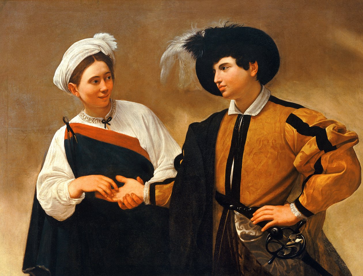 Flutningur á sjúkrahússskóla Krists, útsýni yfir Horsham, Sussex, nýju síðuna ki by Michelangelo Merisi Caravaggio