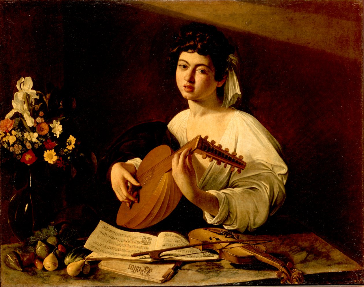 Ud Oyuncusu by Michelangelo Merisi Caravaggio