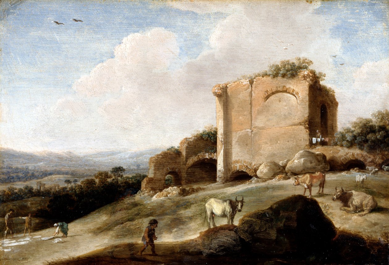 Roma Harabeleri ile Manzara by Carel Cornelisz De Hooch
