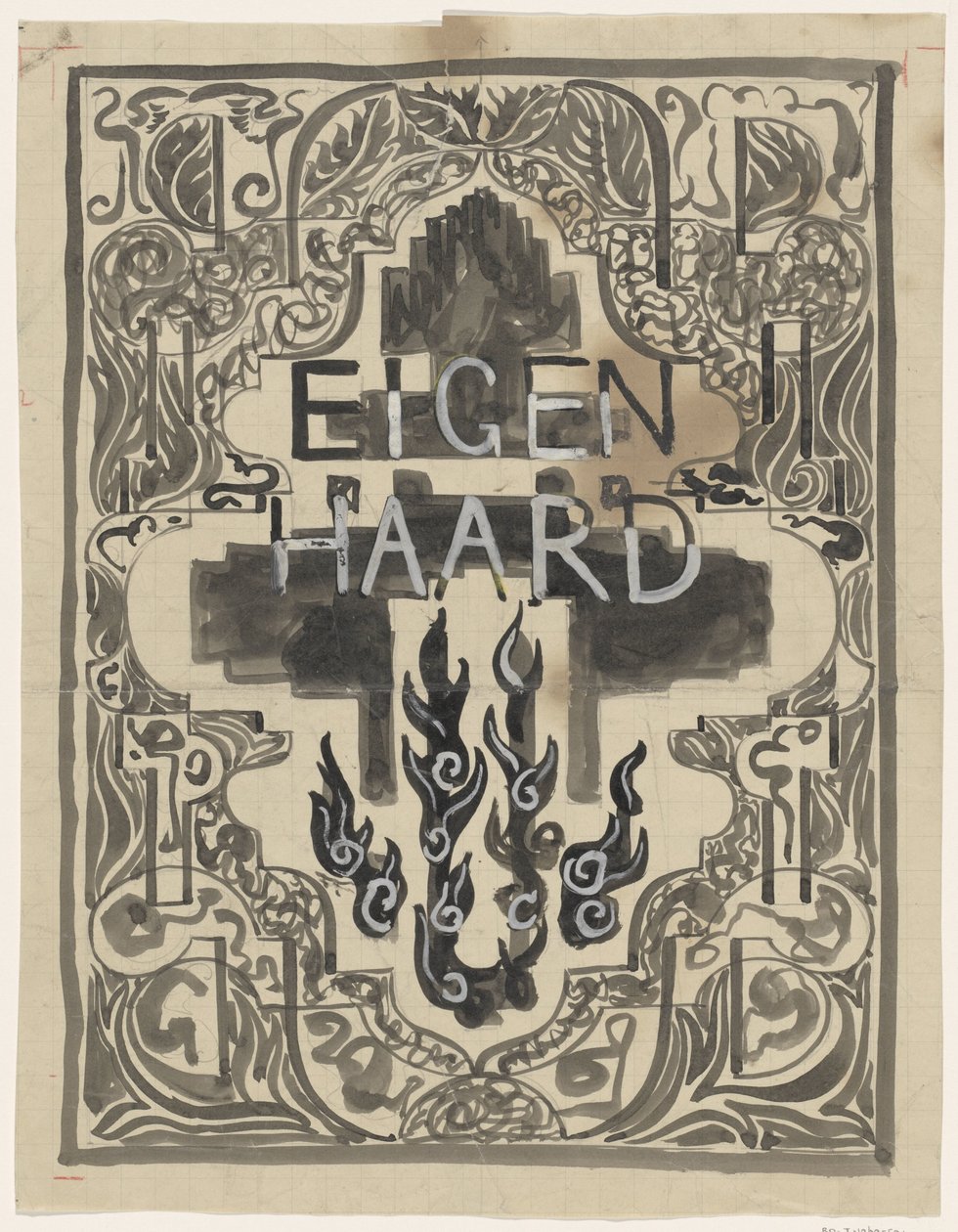 Eigen Haard'ın kapağı için tasarım by Carel Adolph Lion Cachet