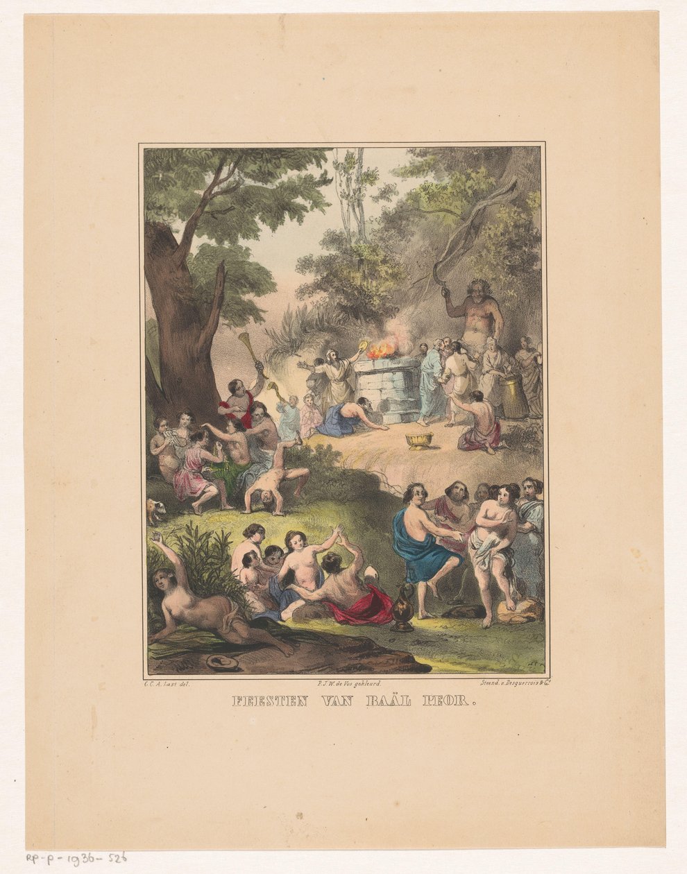 Baal Peor'a Tapınma Baal Peor Ziyafetleri (nesne üzerindeki başlık) by Carel Christiaan Antony Last