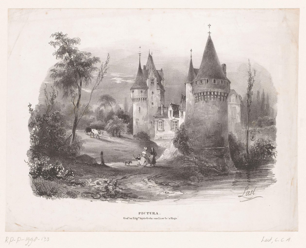 Kasteel Pictura (nesne üzerinde seri başlığı) by Carel Christiaan Antony Last
