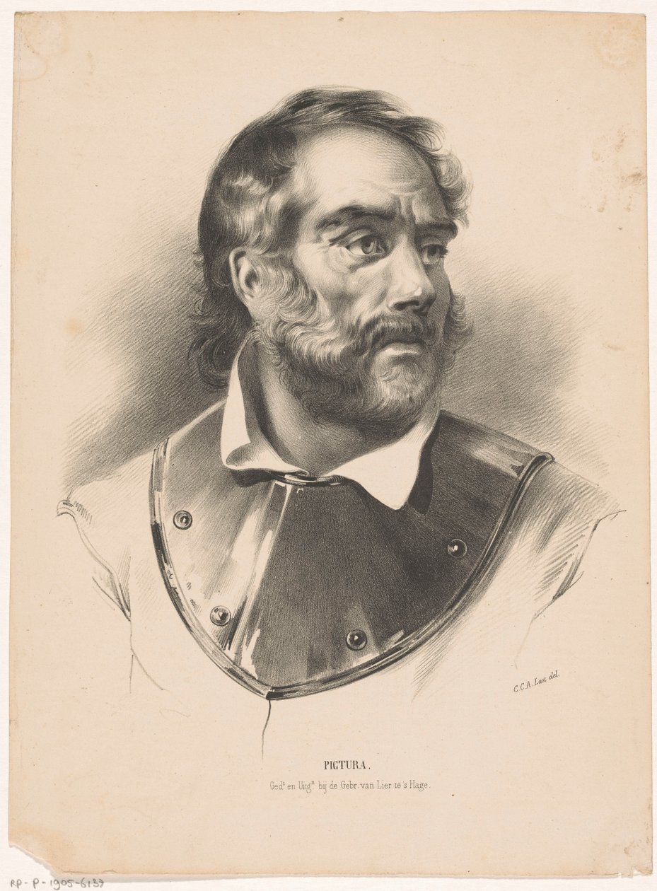 Demir halka yakalı adam Pictura (nesne üzerinde seri başlığı) by Carel Christiaan Antony Last