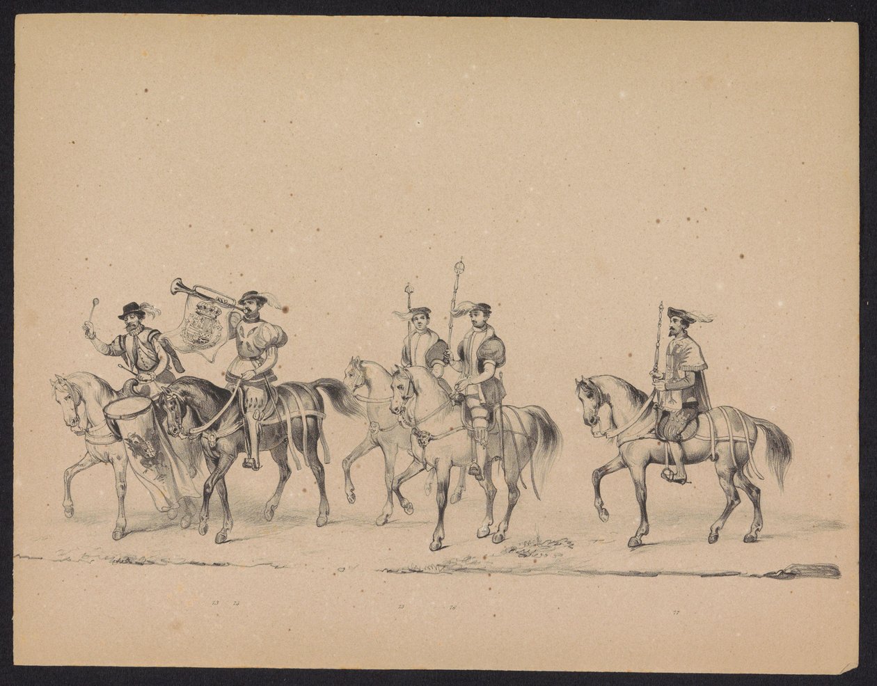 Utrecht Öğrencilerinin Maskeli Balosu, 1846 (levha 13) İspanya Prensi II. Philip