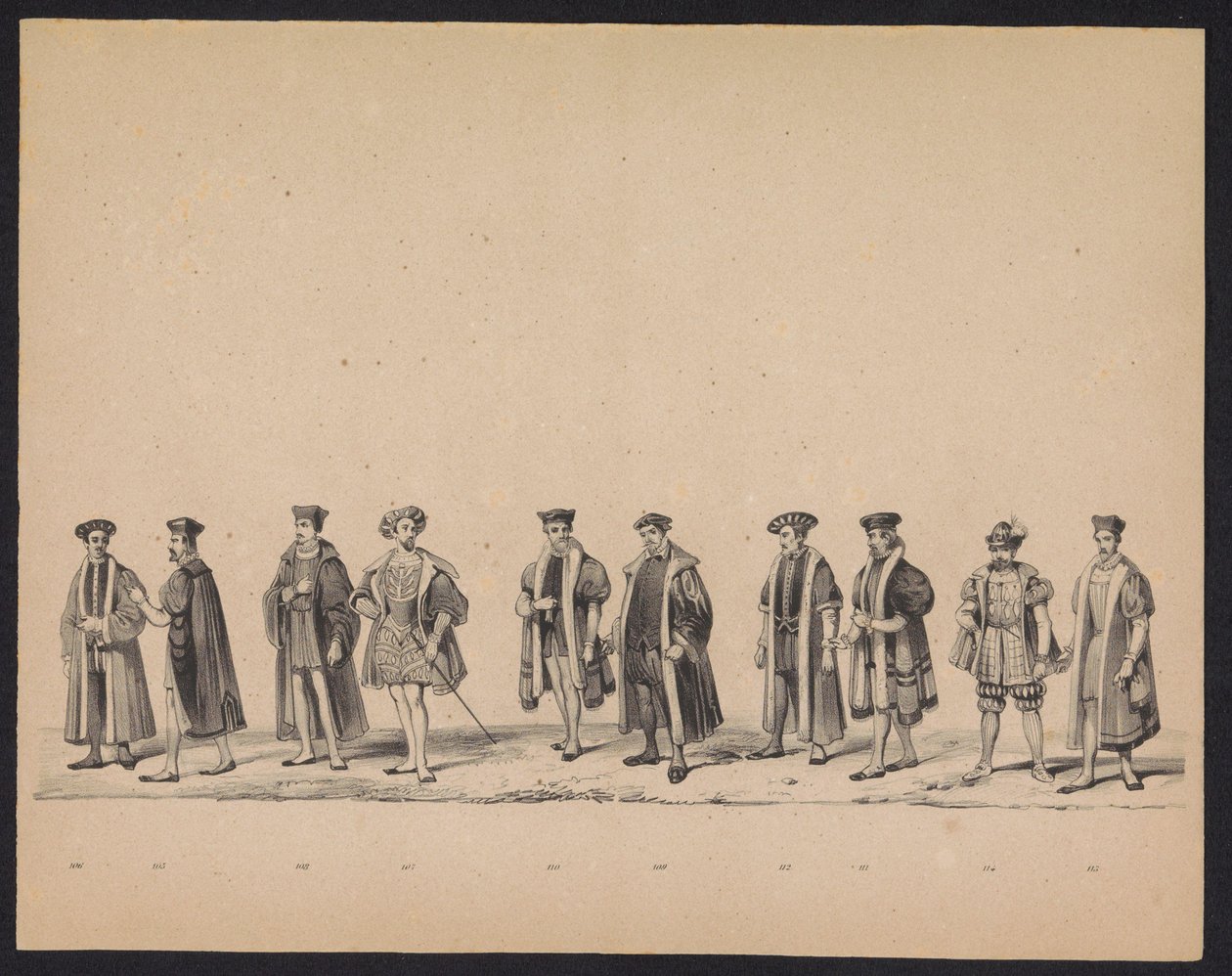 Utrecht Öğrencilerinin Maskeli Balosu, 1846 (levha 19) İspanya Prensi II. Philip