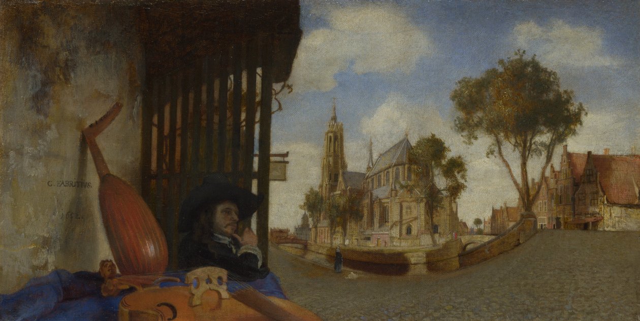 Bir Müzik Aleti Satıcıları Durağı ile Delft