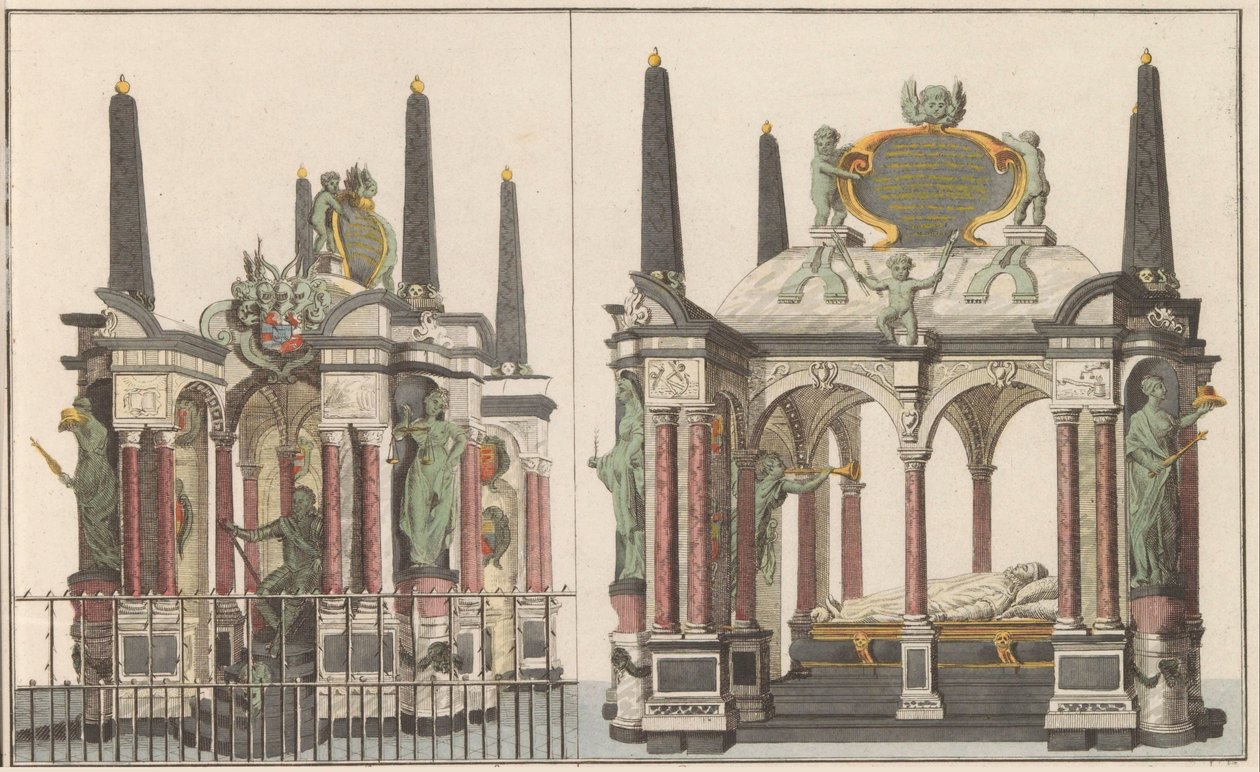 Praalgraf van Willem van Oranje, Delft, yak. 1790 Delft