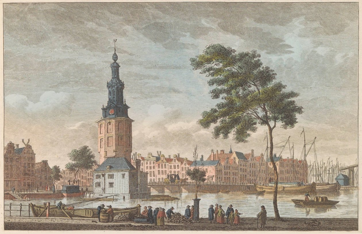Montelbaanstoren, Amsterdam, yaklaşık 1790 Amsterdam