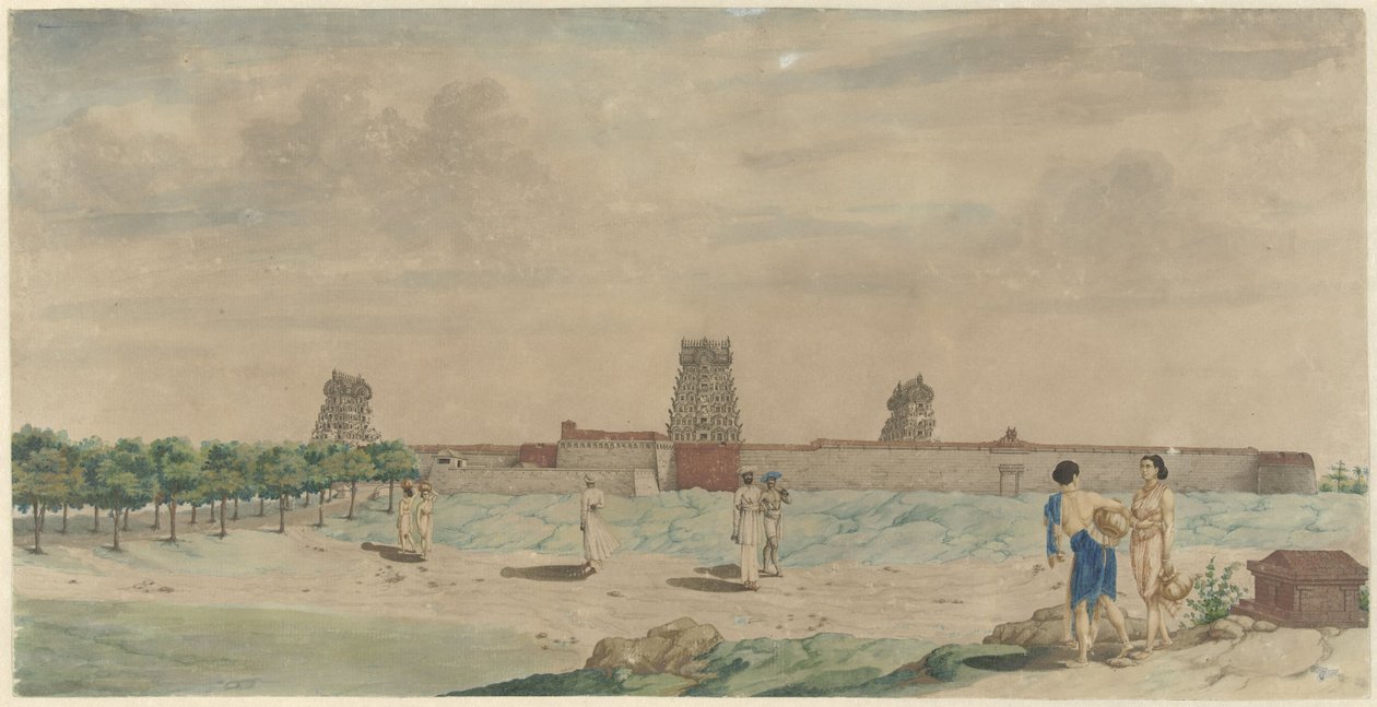 De grote Pagode te Chalembron, Hindistan by Carel Frederik Reimer
