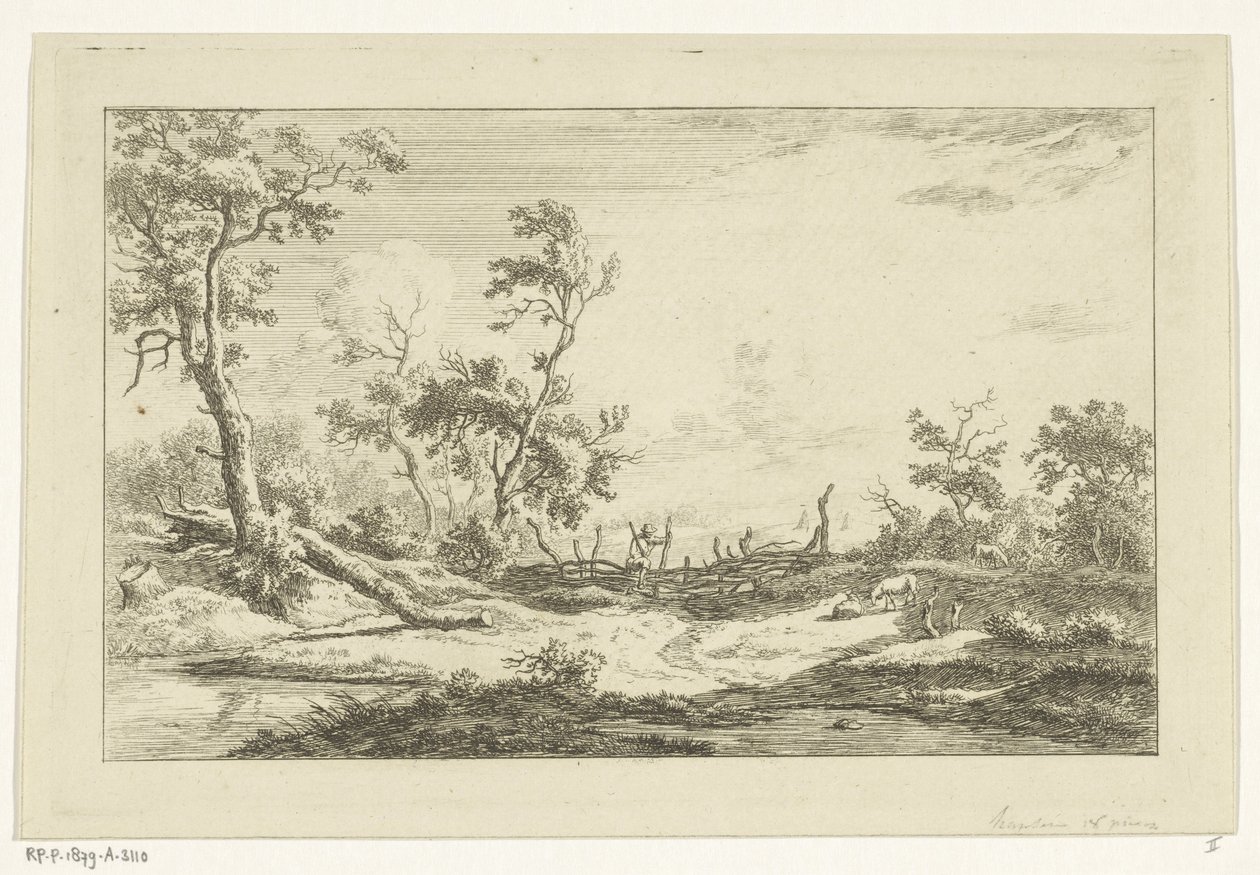 Bir manzarada avcı Manzaralar (A-F) (dizi başlığı) by Carel Lodewijk Hansen