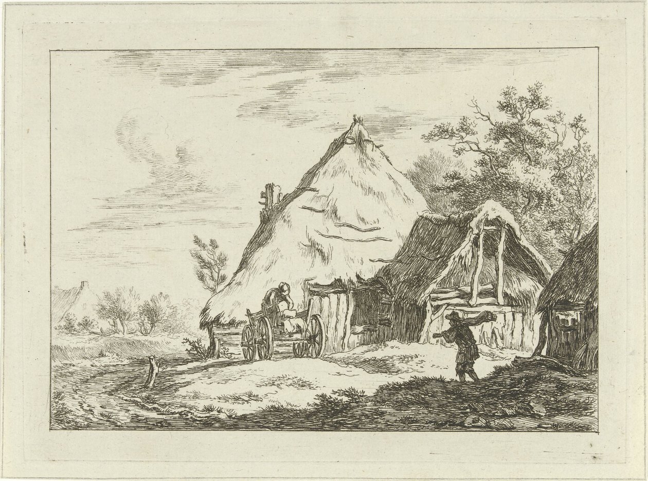 Bir çiftlik için sepeti Manzaralar (1-6) (dizi başlığı) by Carel Lodewijk Hansen