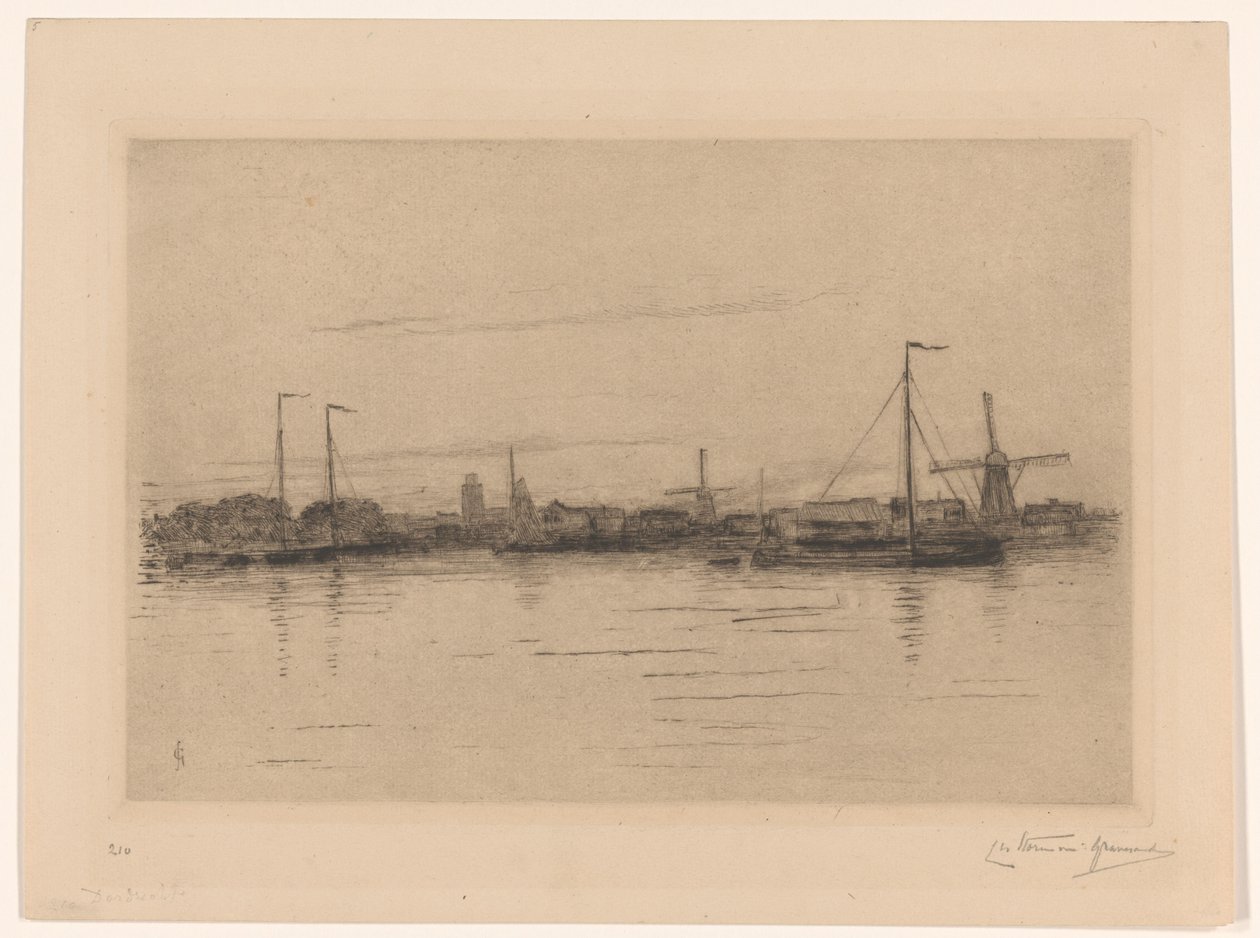 Dordrecht'in görünümü by Carel Nicolaas Storm van 