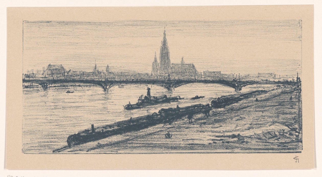 Frankfurt am Main manzarası by Carel Nicolaas Storm van 