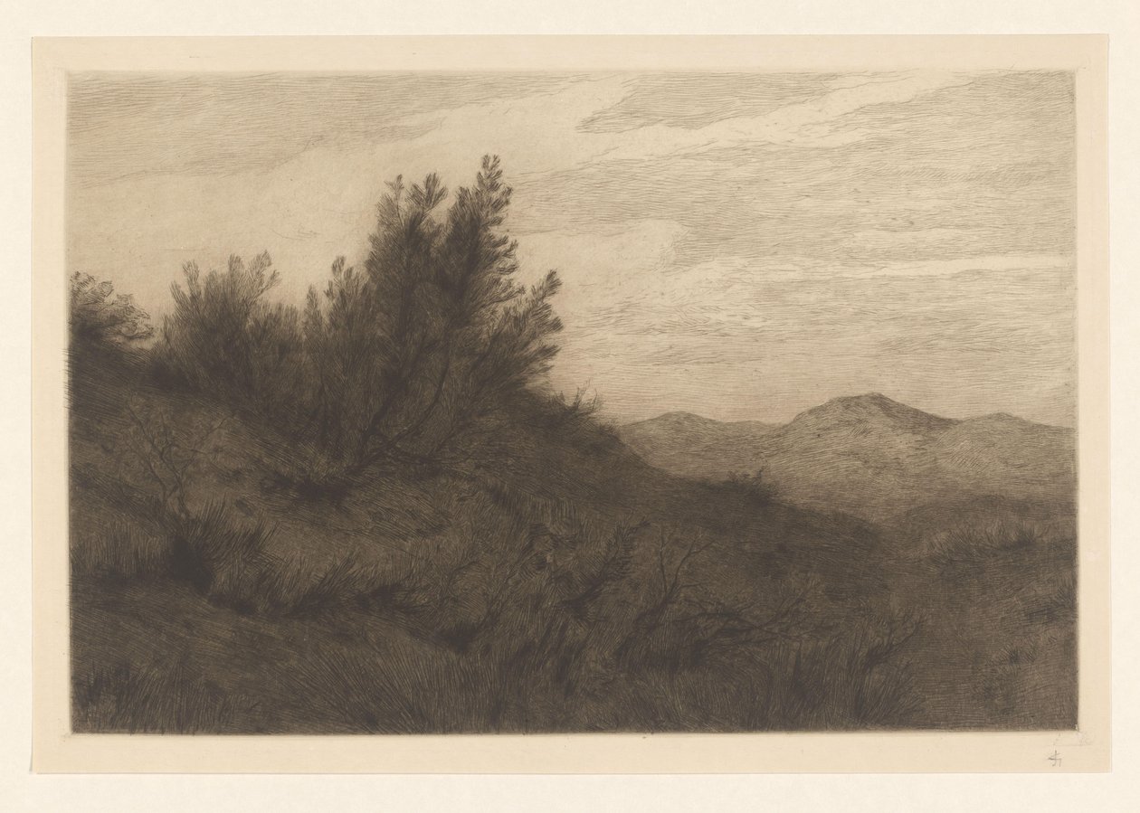 Kumul manzarası Les dunes à Zandvoort (orijinal başlık) by Carel Nicolaas Storm van 